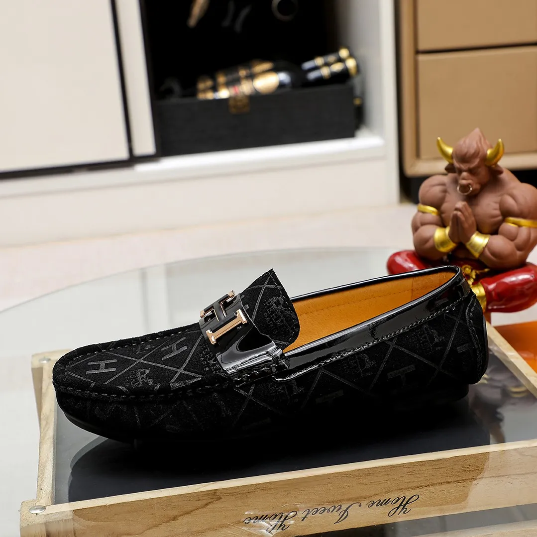 Men's shoes 💰360 🕷🕷【HERMES】The same style as Hermès counters🇨🇳Classic slip-on shoes 1:1 mold opening💯Original quality🍓Using imported first-layer cowhide🍅Pigskin lining🌶🌶Super high-end men's leather shoes🇨🇳Solid and stable Very special🍇 Color, optional! Code number 38-45……